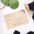 vintage navy blue champagne copper gold laser cut wedding invitations